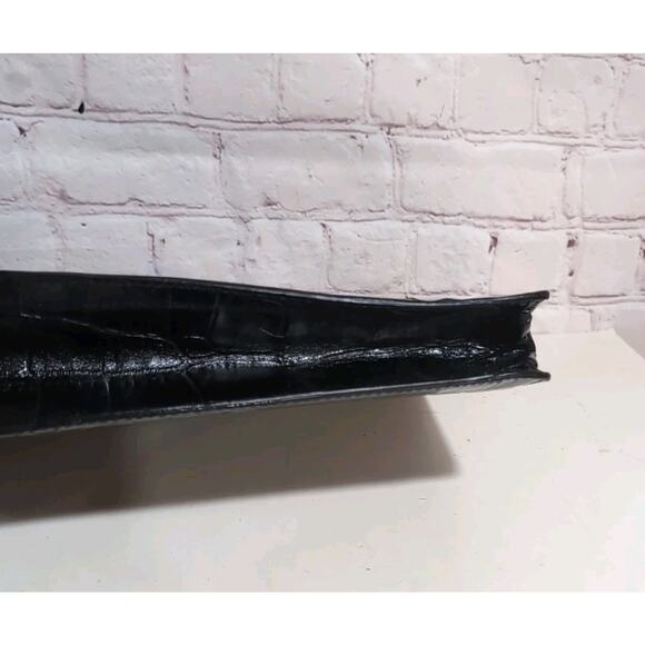 VAGABOND SHOEMAKERS Black Croc Embossed Leather Clutch Pouch Attache EUC - Picture 8 of 14